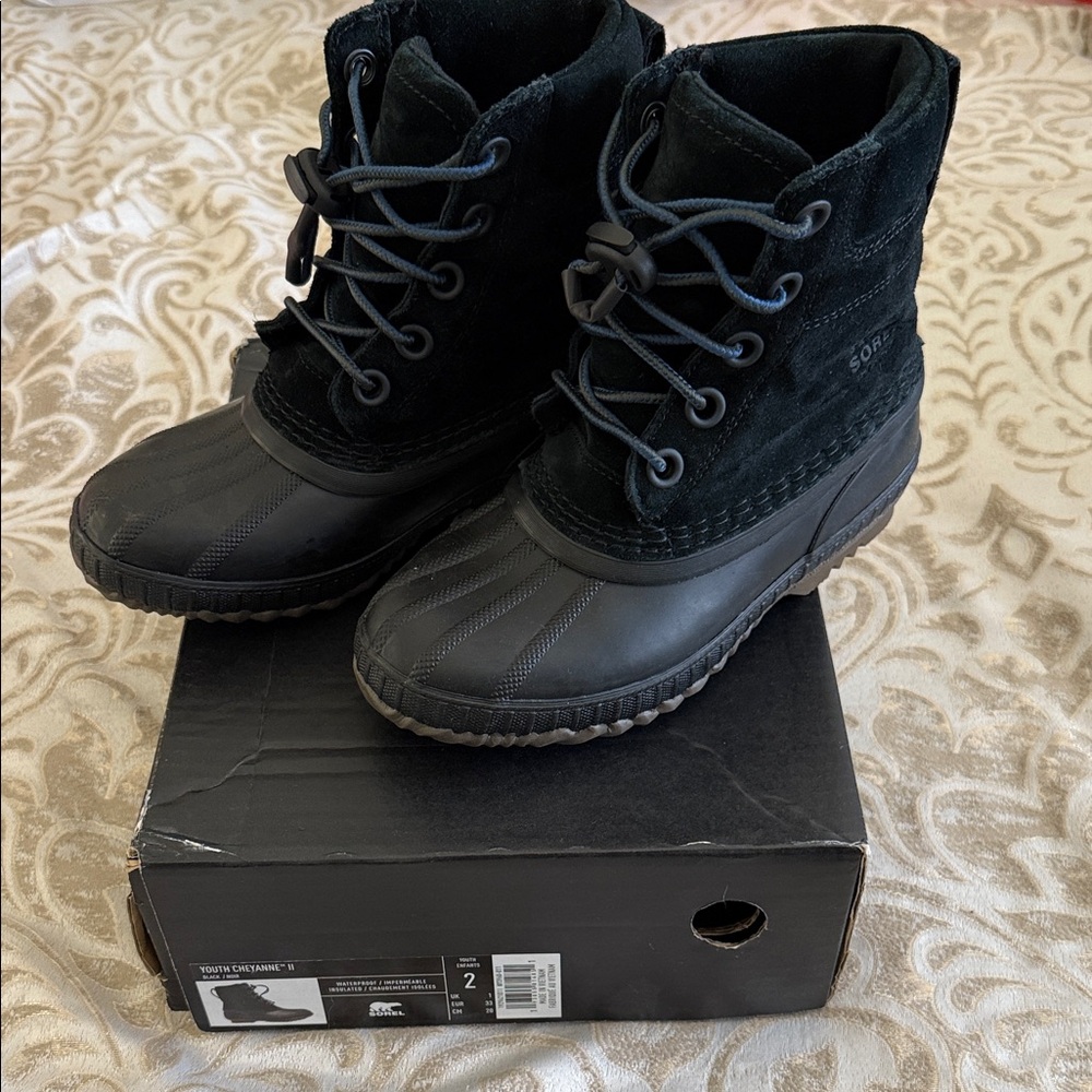 Sorel Black Lace-Up Boots